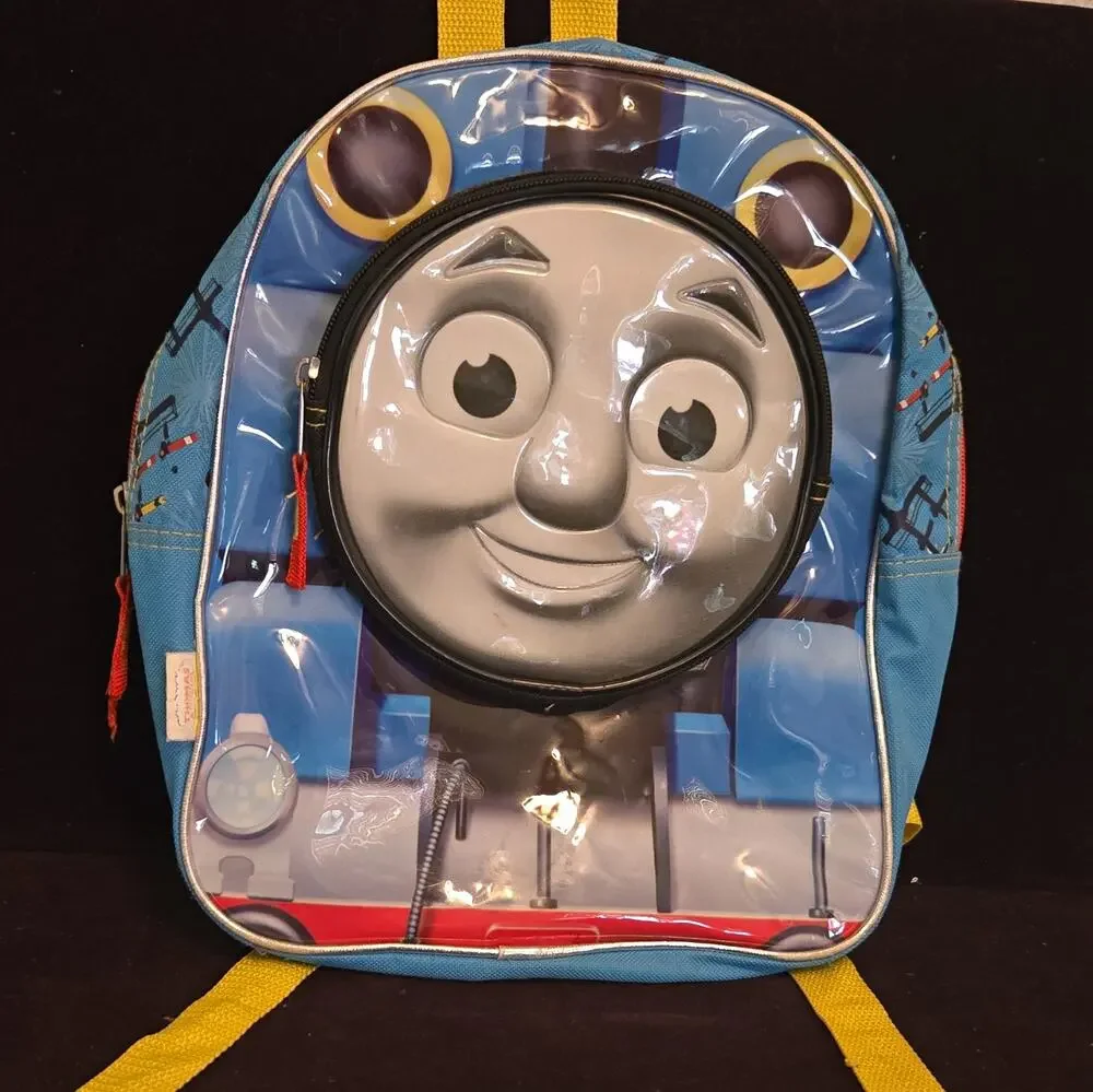 Thomas & Friends Thomas the Tank Engine Small Backpack Blue Yellow Zip Strap